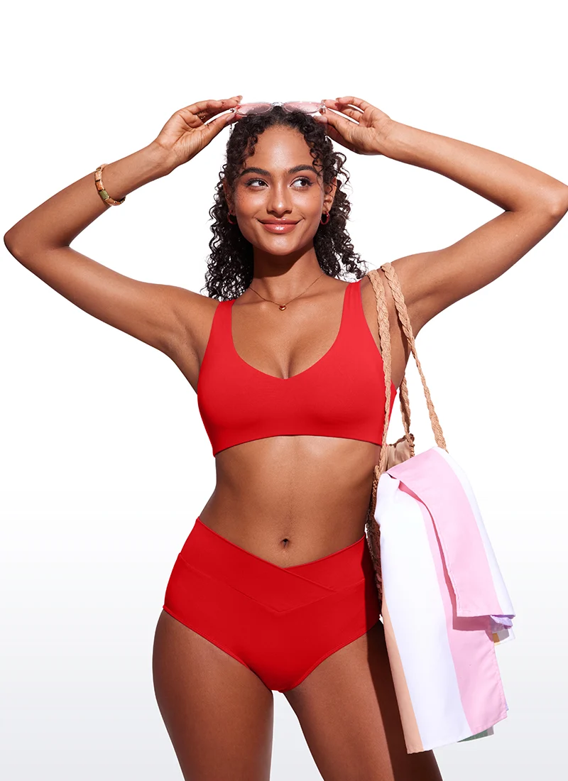 V Neck Bikini Padded Tops