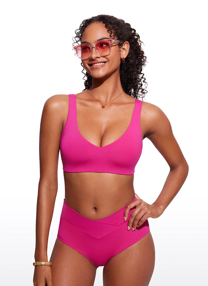V Neck Bikini Padded Tops