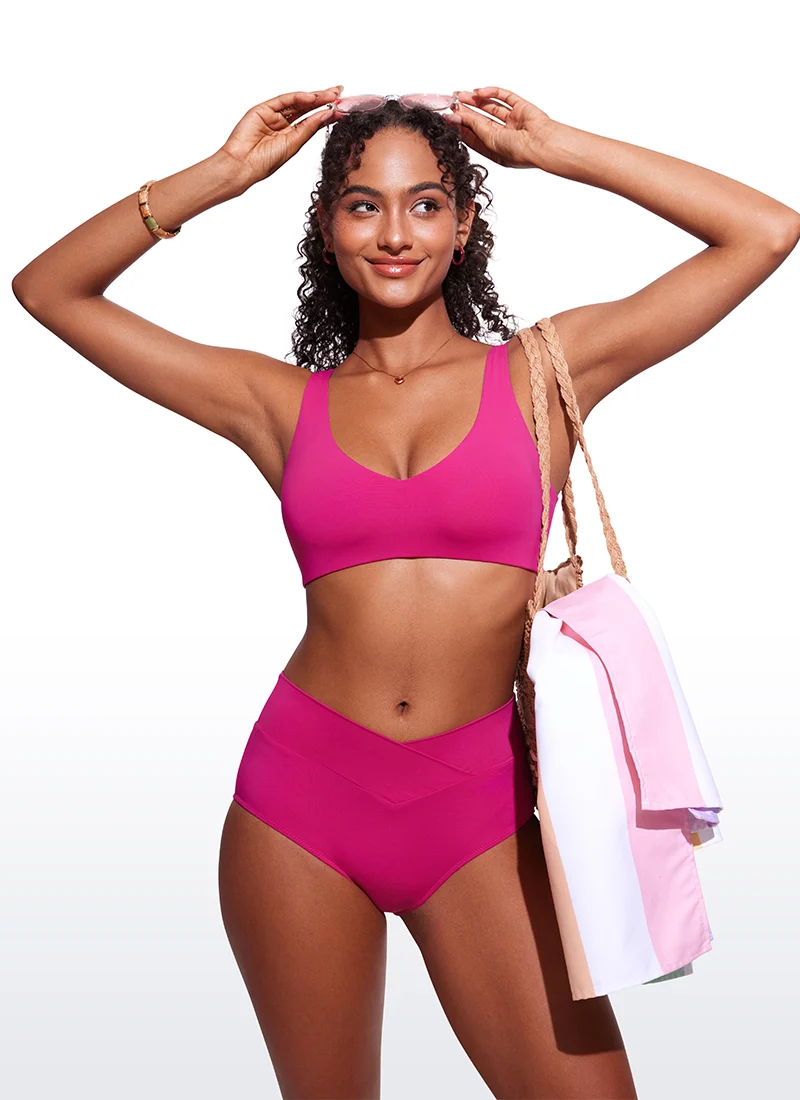 V Neck Bikini Padded Tops