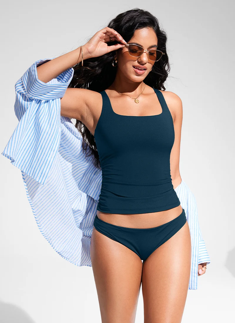 Sunshine Square Neck Tankini Top