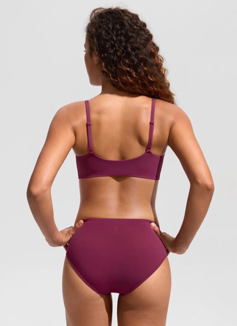 Scoop Neck Adjustable Strap D-DD Bikini Top