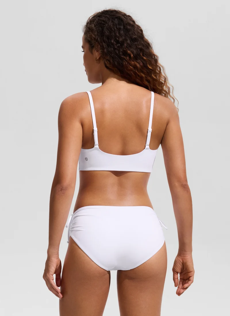 Scoop Neck Adjustable Strap D-DD Bikini Top