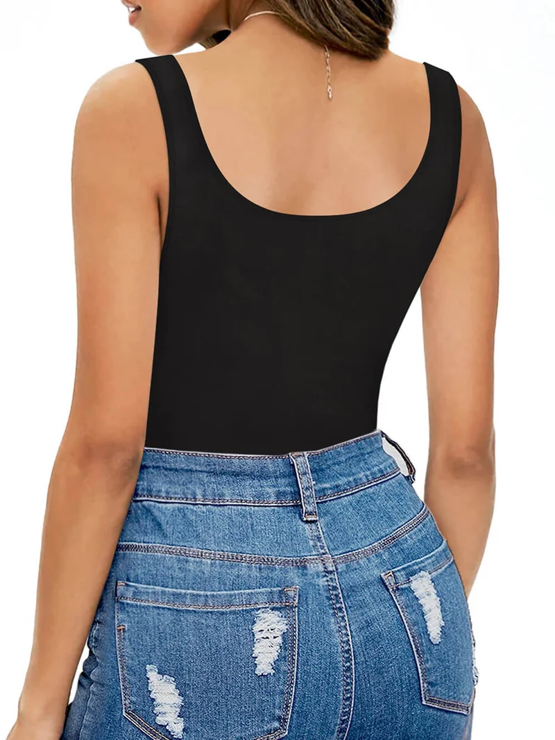 Sexy U-Back Backless Tank Top Bodysuit