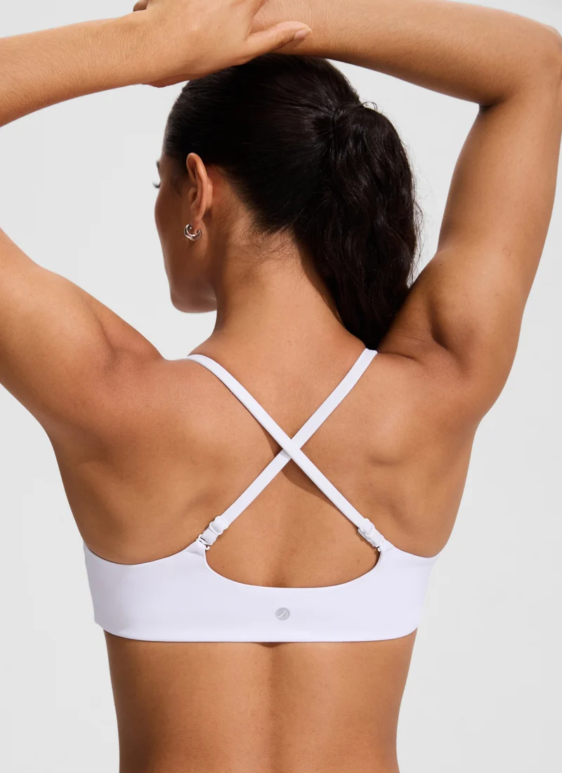 Scoop Neck Adjustable Strap Bikini Top