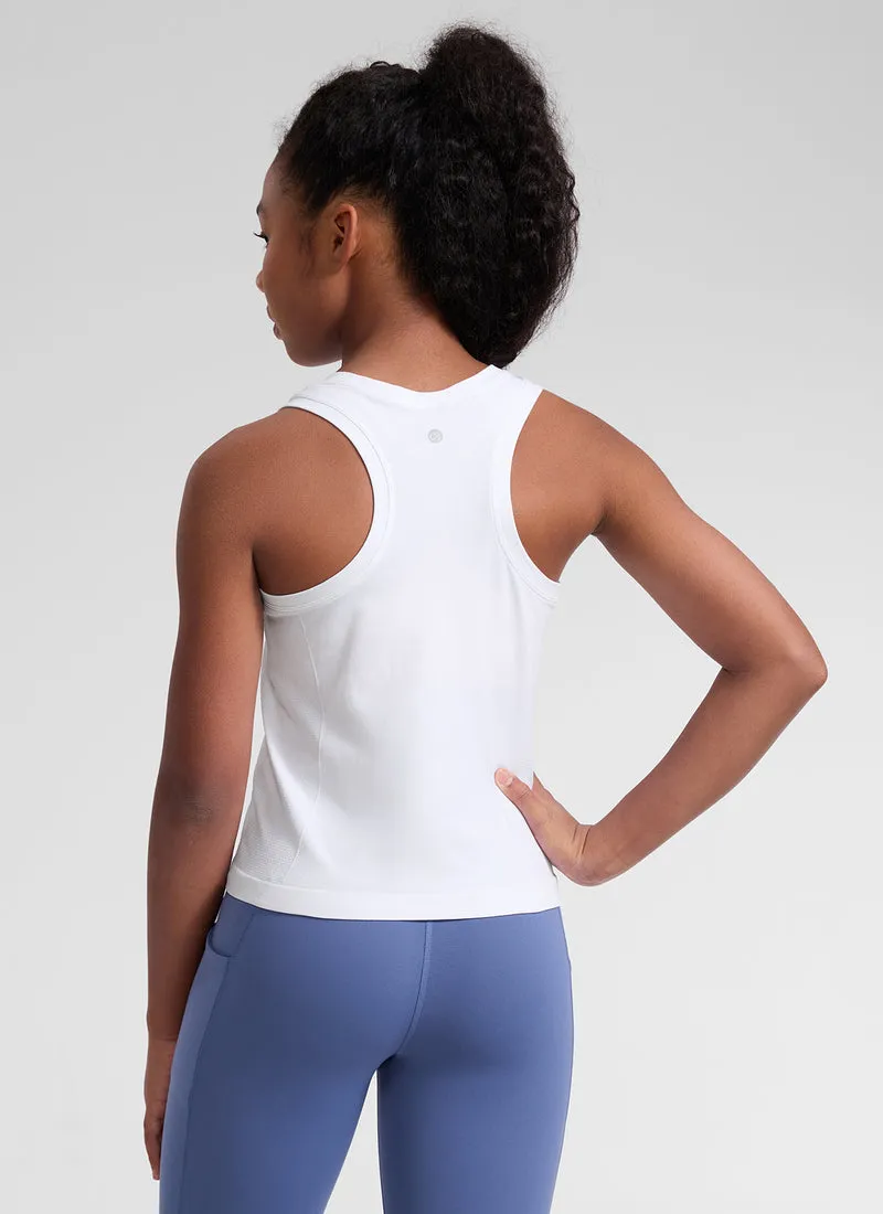 Girls Seamless Waist Length Tank