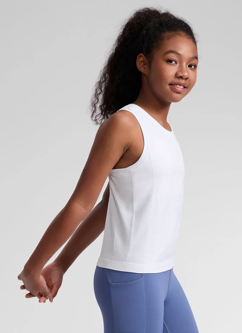 Girls Seamless Waist Length Tank