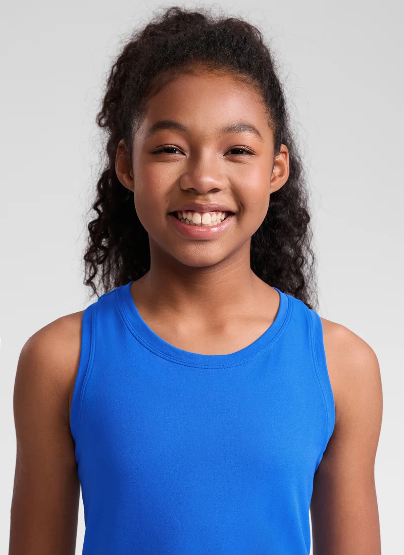 Girls Seamless Waist Length Tank