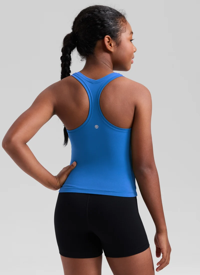 Butterluxe Girls Waist-Length Crewneck Tank Racerback
