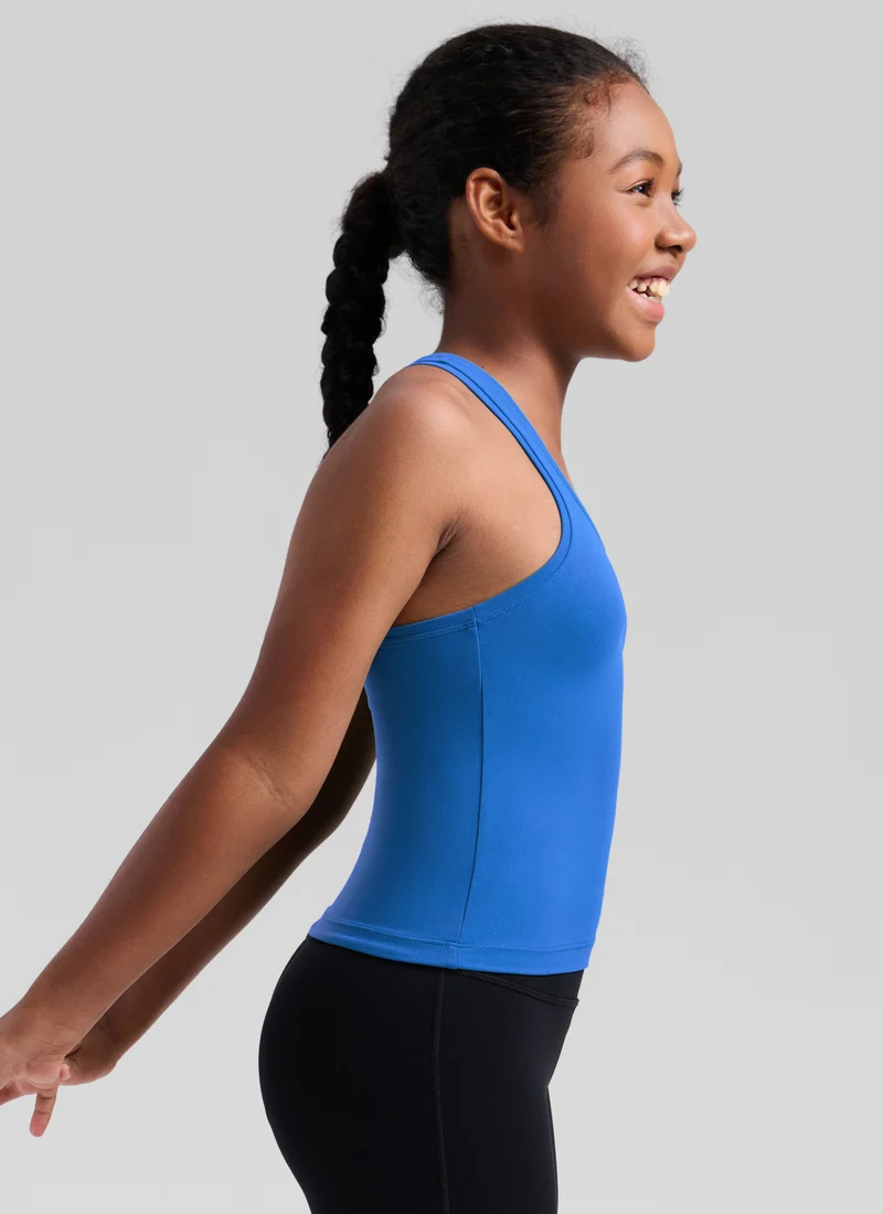 Butterluxe Girls Waist-Length Crewneck Tank Racerback