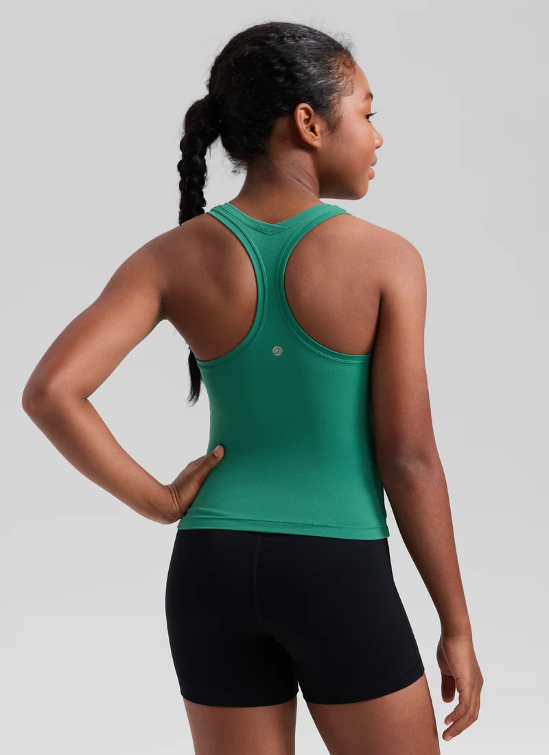 Butterluxe Girls Waist-Length Crewneck Tank Racerback