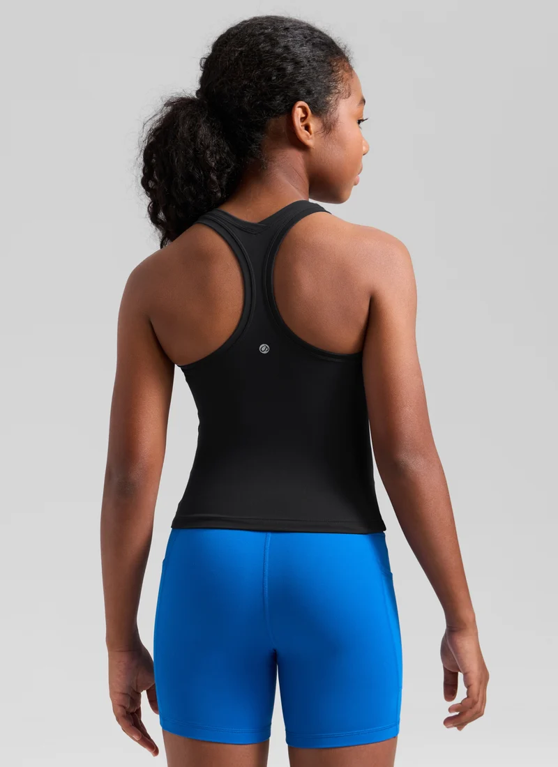 Butterluxe Girls Waist-Length Crewneck Tank Racerback