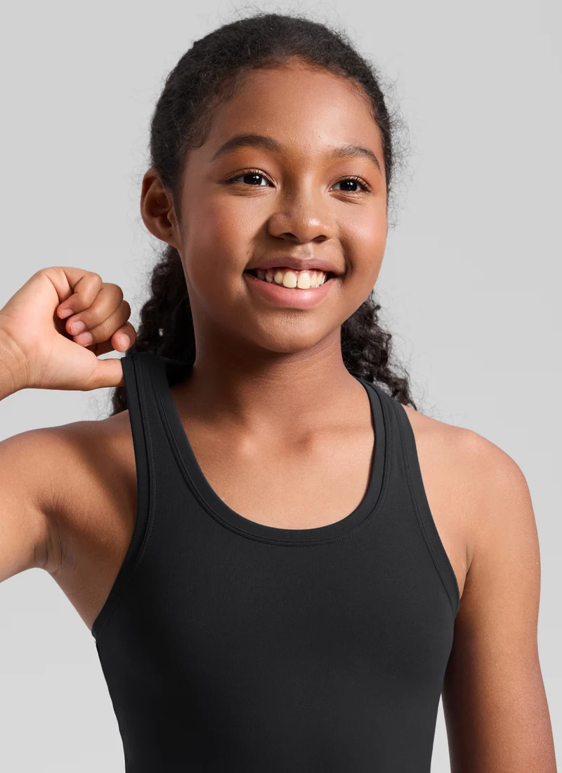 Butterluxe Girls Waist-Length Crewneck Tank Racerback