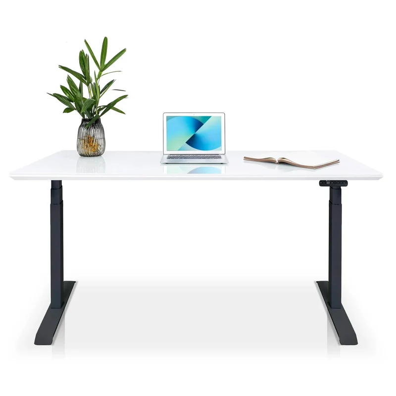 Bureau assis debout avec plateau en verre - DYNAMIC EXECUTIVE