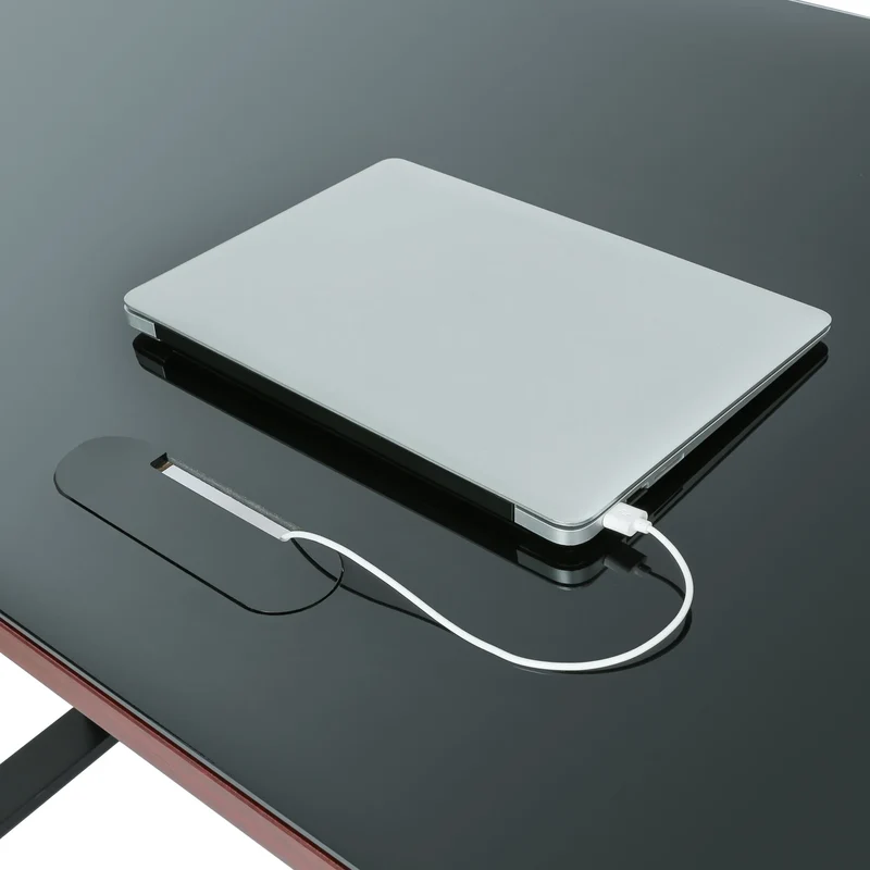 Bureau assis debout avec plateau en verre - DYNAMIC EXECUTIVE
