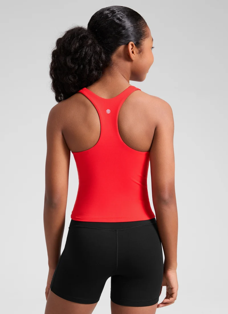 Butterluxe Girls Double Lined Racerback Tank Tops Waist Length