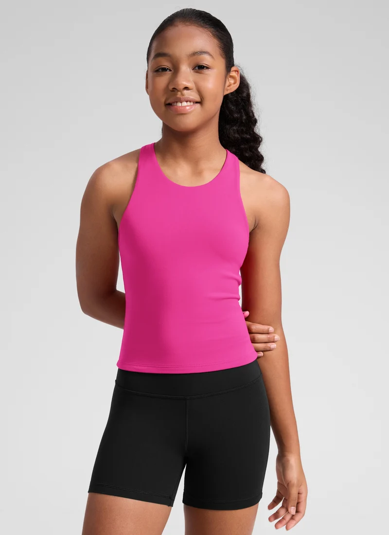 Butterluxe Girls Double Lined Racerback Tank Tops Waist Length