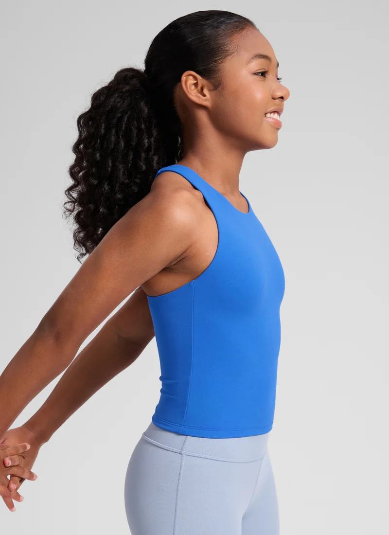 Butterluxe Girls Double Lined Racerback Tank Tops Waist Length