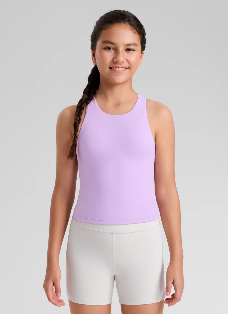 Butterluxe Girls Double Lined Racerback Tank Tops Waist Length