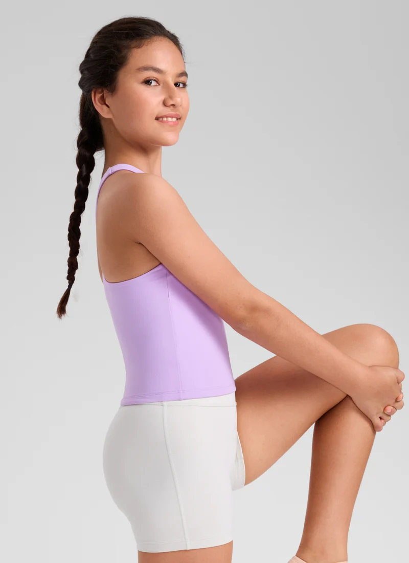 Butterluxe Girls Double Lined Racerback Tank Tops Waist Length