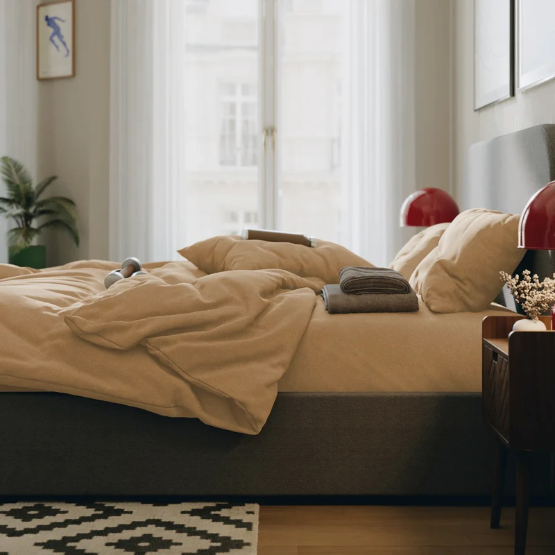 Drap plat flanelle de coton