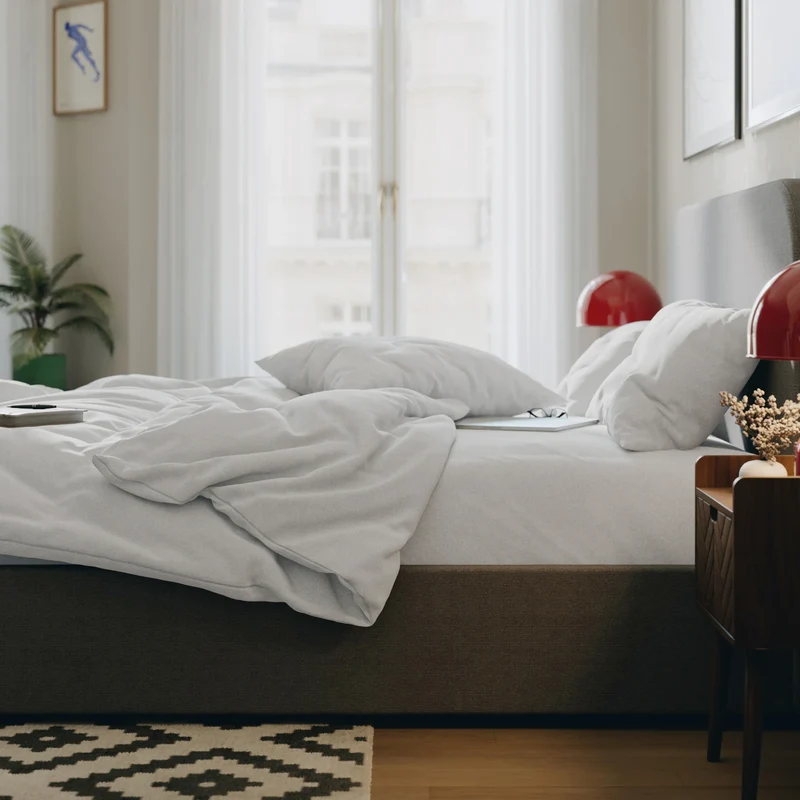 Drap plat flanelle de coton