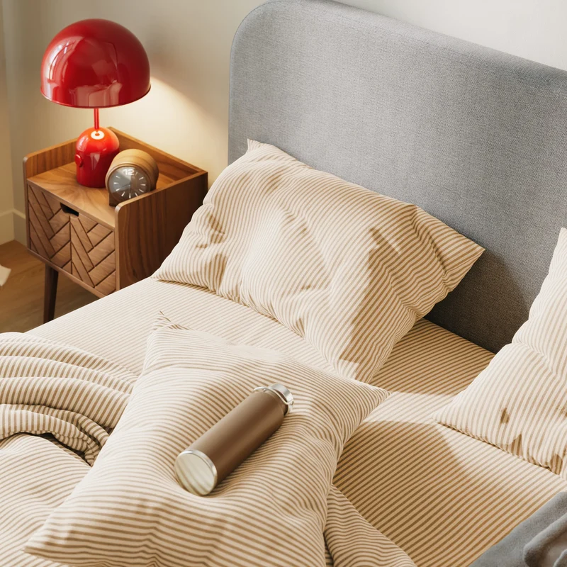 Drap plat flanelle de coton