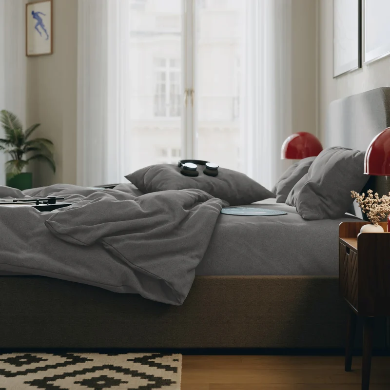 Drap plat flanelle de coton