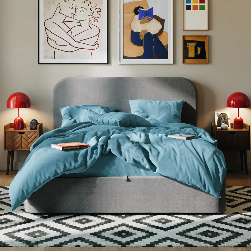 Drap plat flanelle de coton