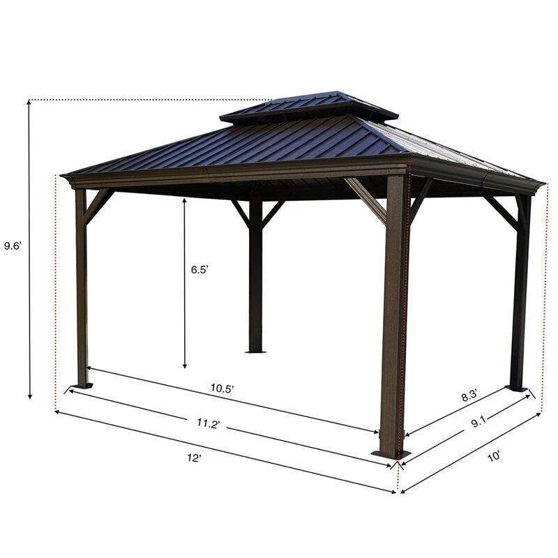 Dahlin Hardtop 12 Ft. W X 10 Ft. D Aluminum Patio Gazebo