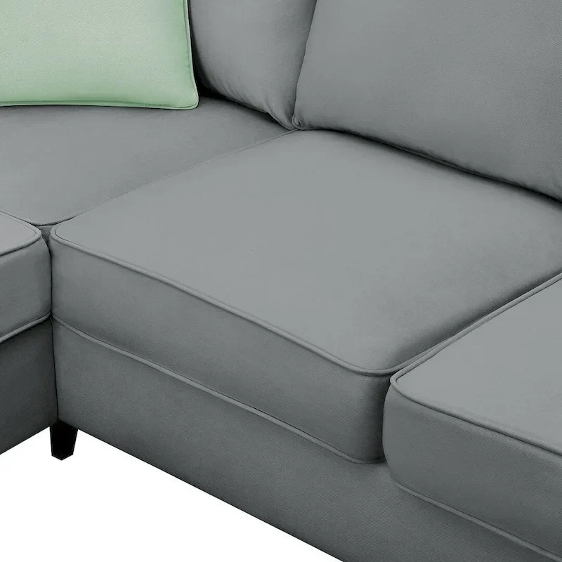 Versatile Reversible Sectional Sofa with Ottoman - Flexible Combination Module