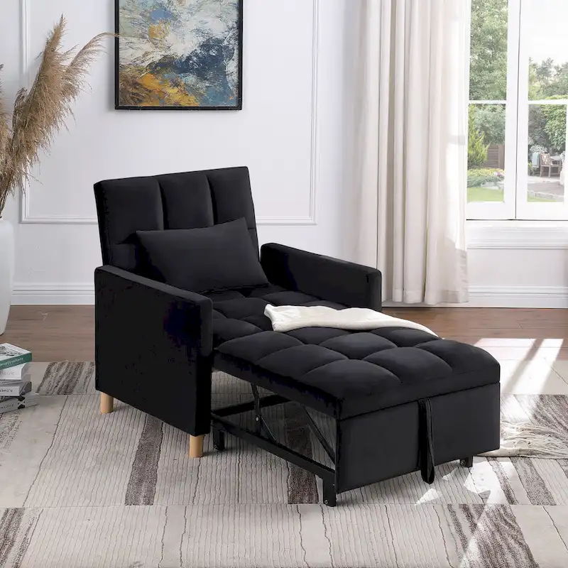 Versatile Sleeper Chair with Removable Pillow