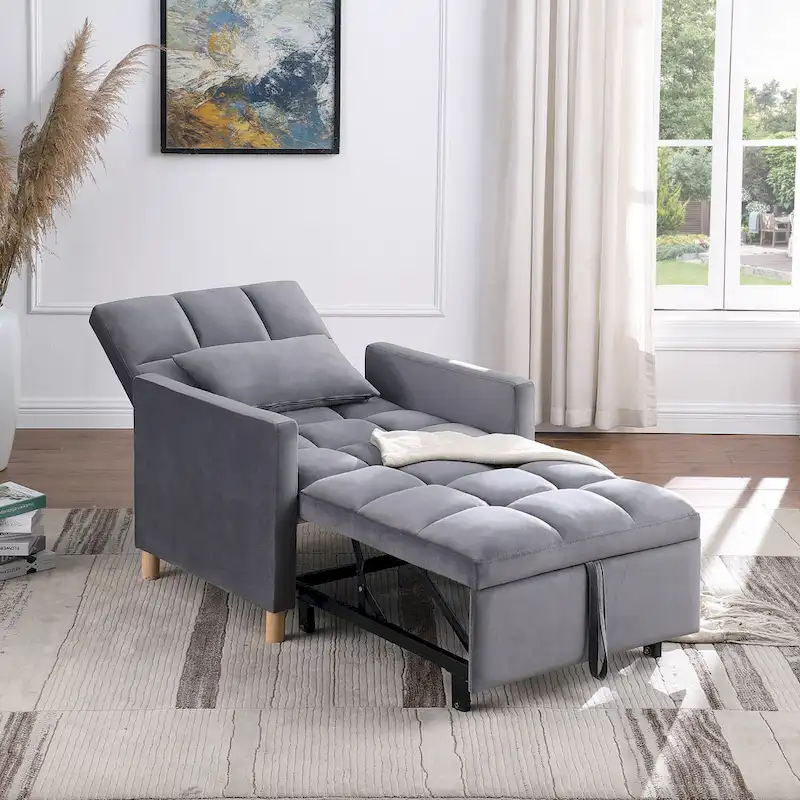 Versatile Sleeper Chair with Removable Pillow