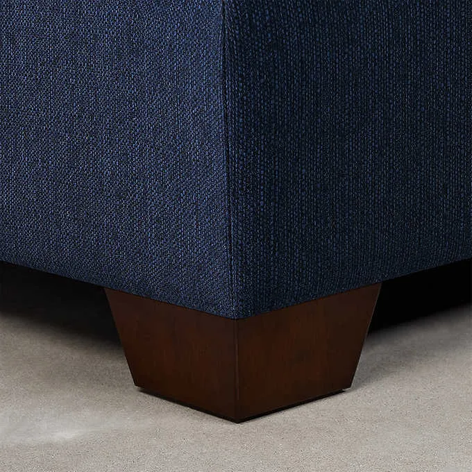 Thomasville Miles Fabric Sectional with Storage Ottoman
