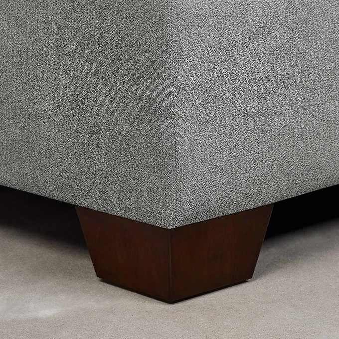 Thomasville Miles Fabric Sectional with Storage Ottoman