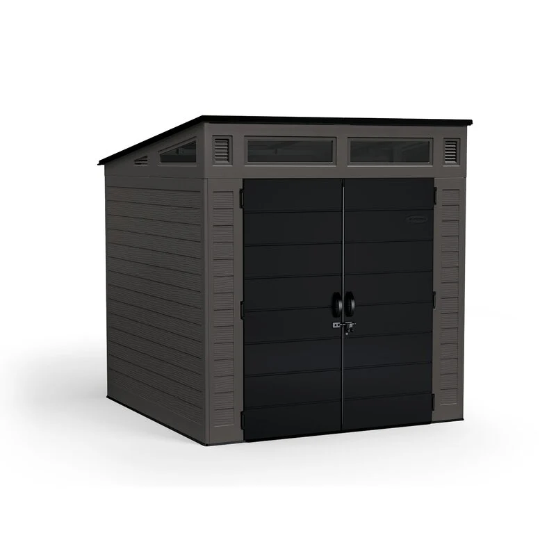 Modernist 7 ft. 2.5 in. x 7 ft. 3.5 in. x 7 ft. 5.5 in. Resin Storage Shed
