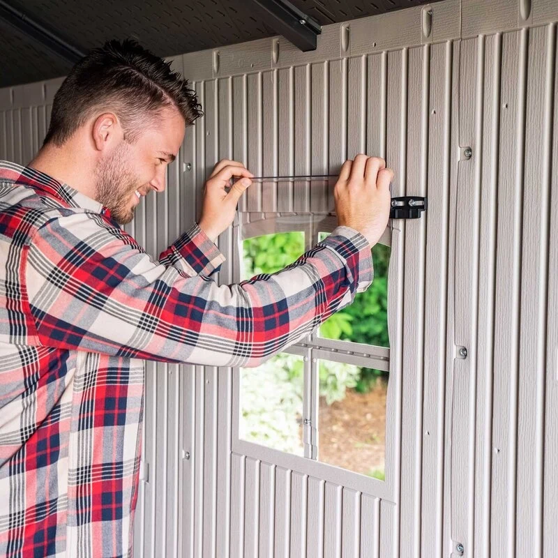 8 ft. W x 12.5 ft. D Plastic Storage Shed