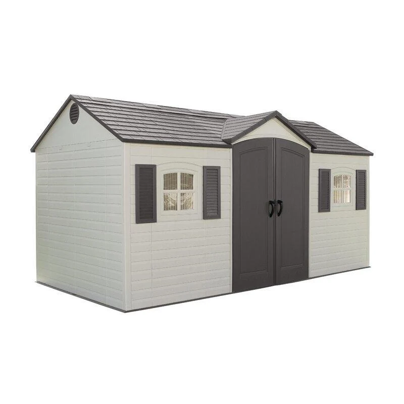 Side Entry 15 ft. W x 8 ft. D Plastic Storage Shed