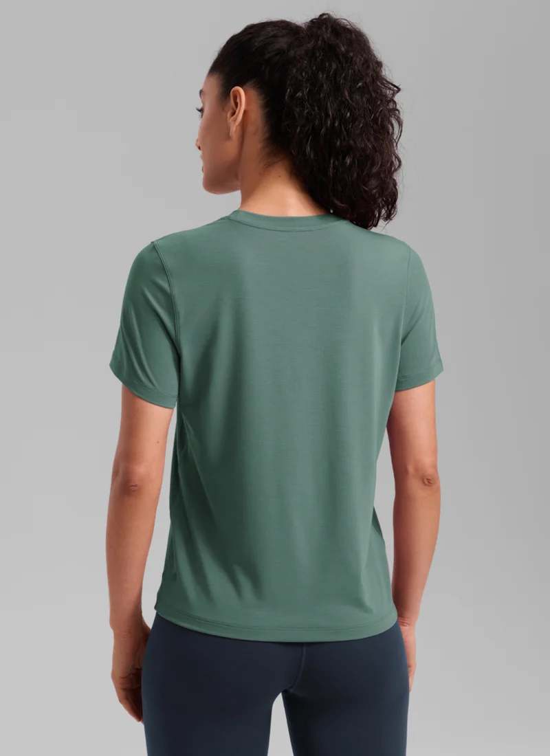 Quick Dry Crewneck Hip Length Short Sleeve