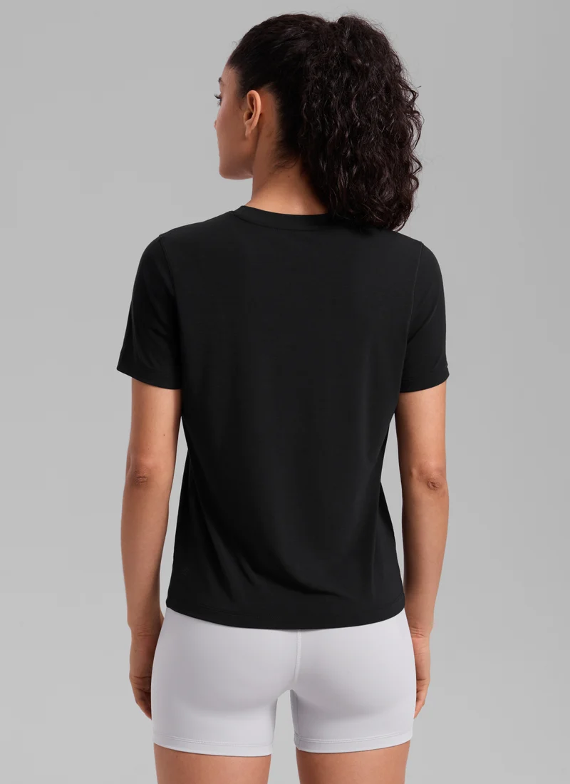 Quick Dry Crewneck Hip Length Short Sleeve