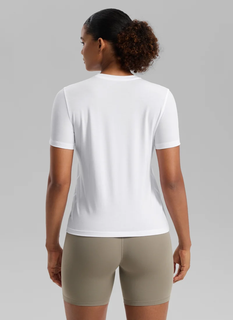 Quick Dry Crewneck Hip Length Short Sleeve