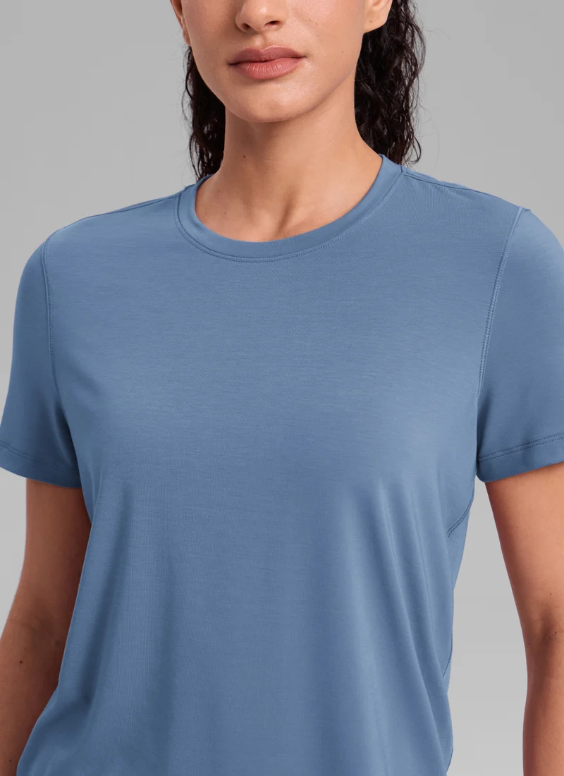 Quick Dry Crewneck Hip Length Short Sleeve
