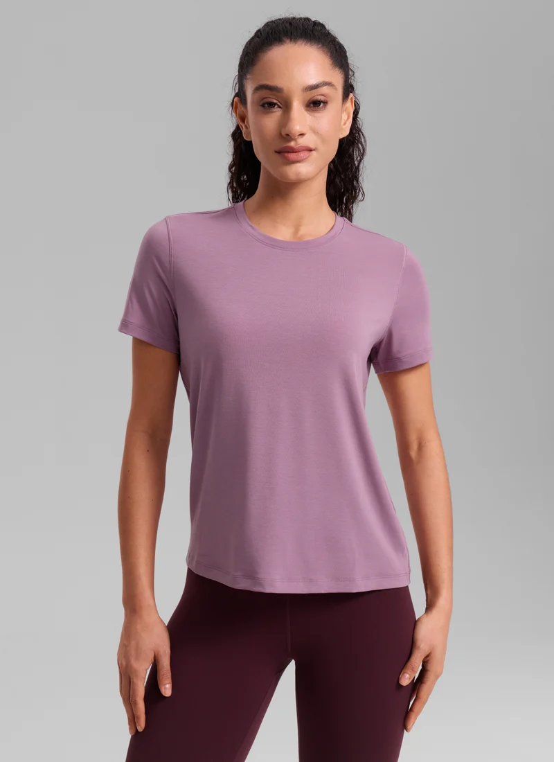 Quick Dry Crewneck Hip Length Short Sleeve