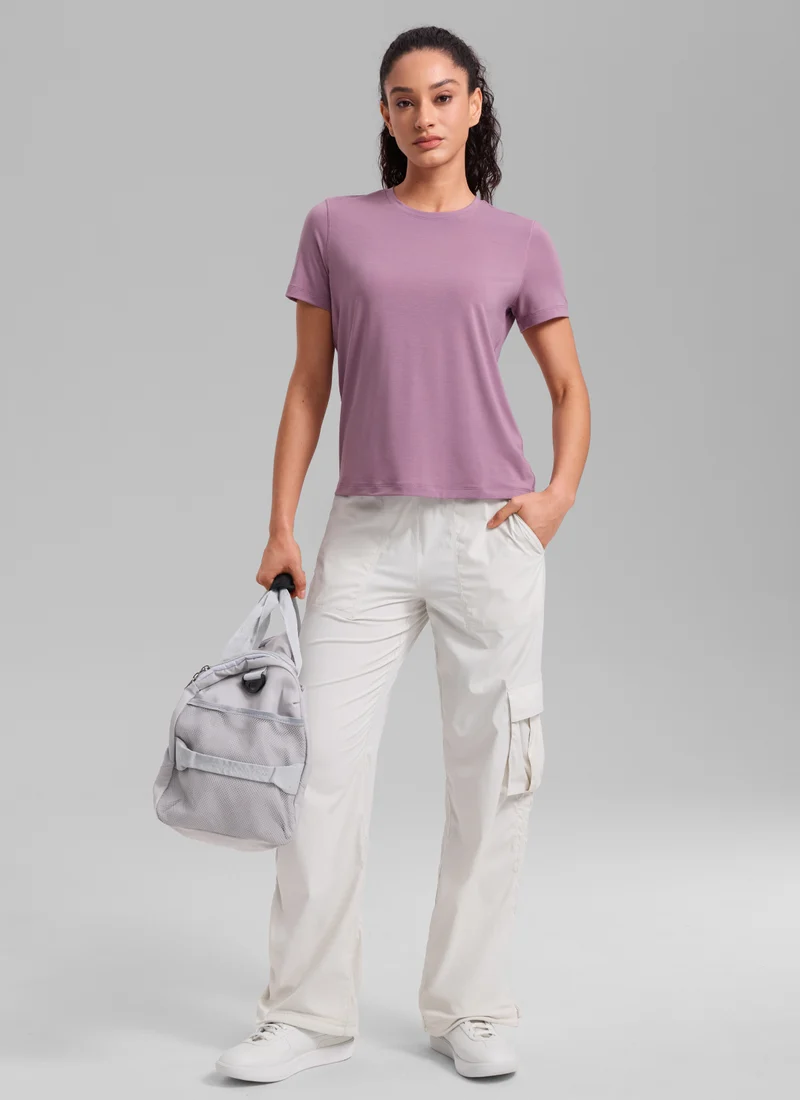 Quick Dry Crewneck Hip Length Short Sleeve