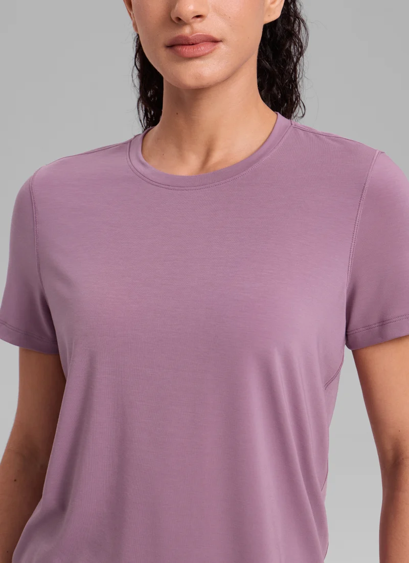 Quick Dry Crewneck Hip Length Short Sleeve