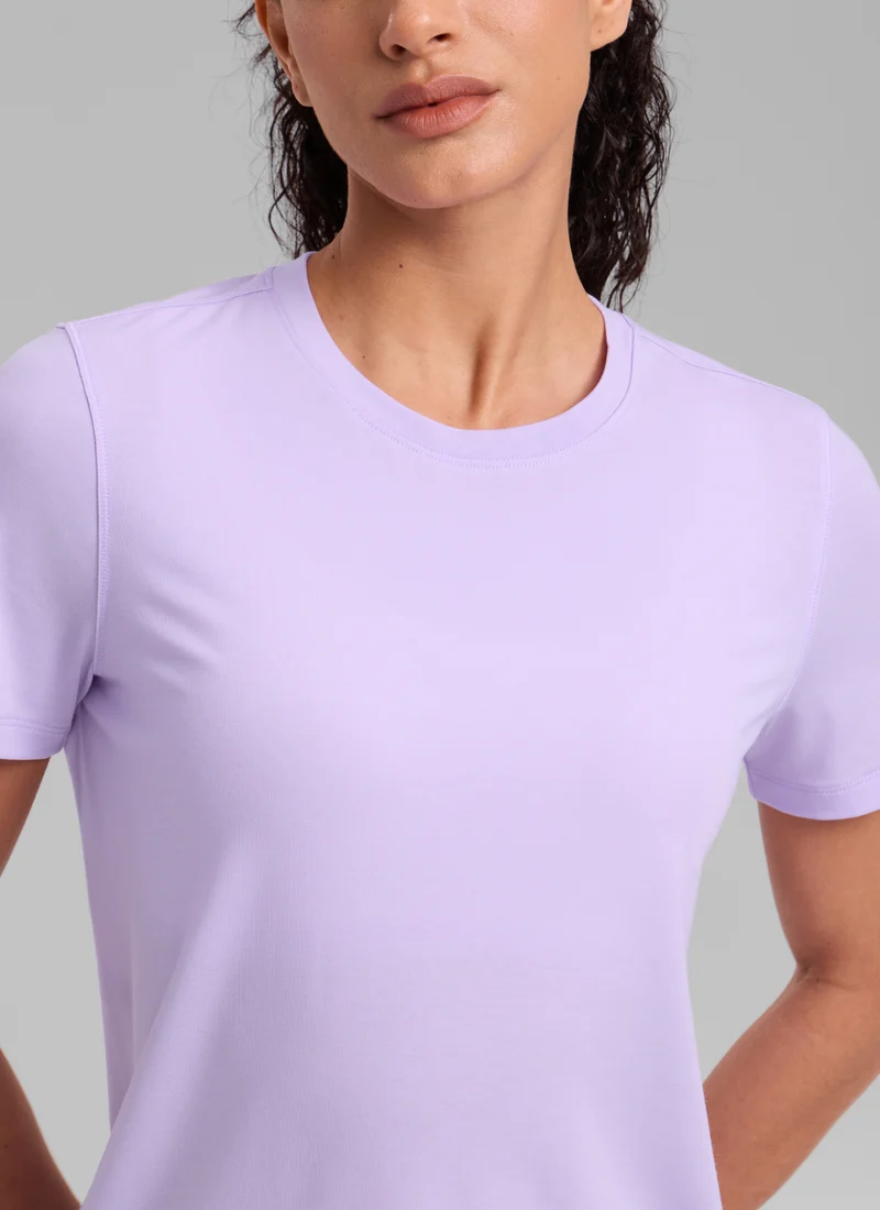 Quick Dry Crewneck Hip Length Short Sleeve