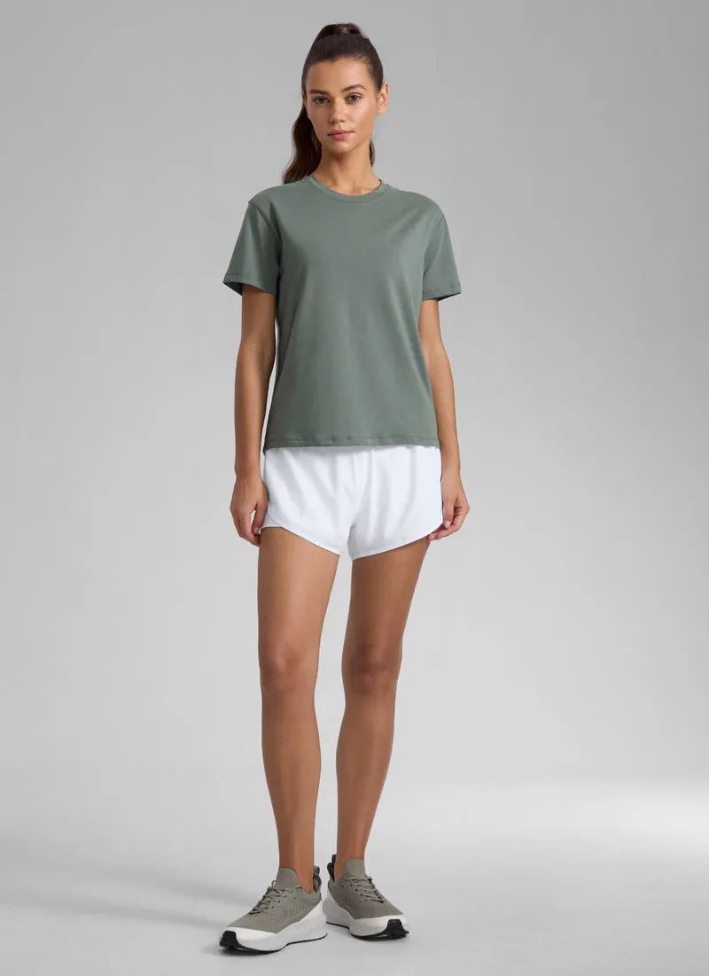 Poly Cotton-Blend Short Sleeves