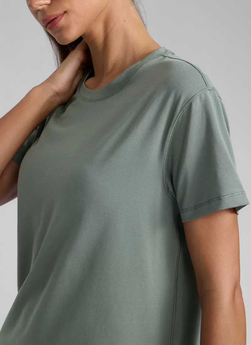 Poly Cotton-Blend Short Sleeves