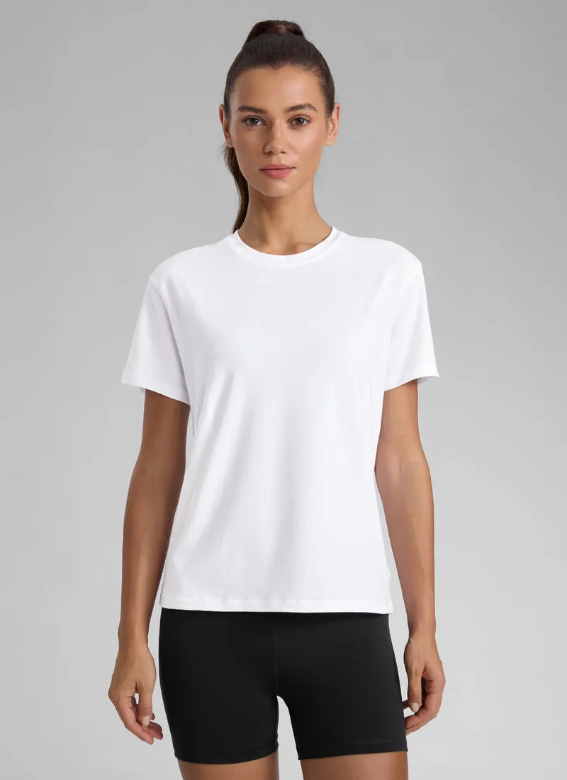 Poly Cotton-Blend Short Sleeves