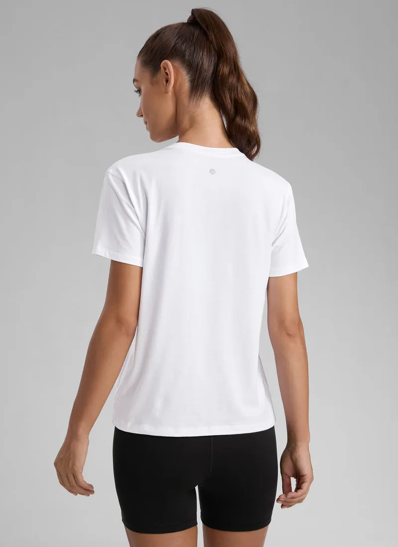 Poly Cotton-Blend Short Sleeves