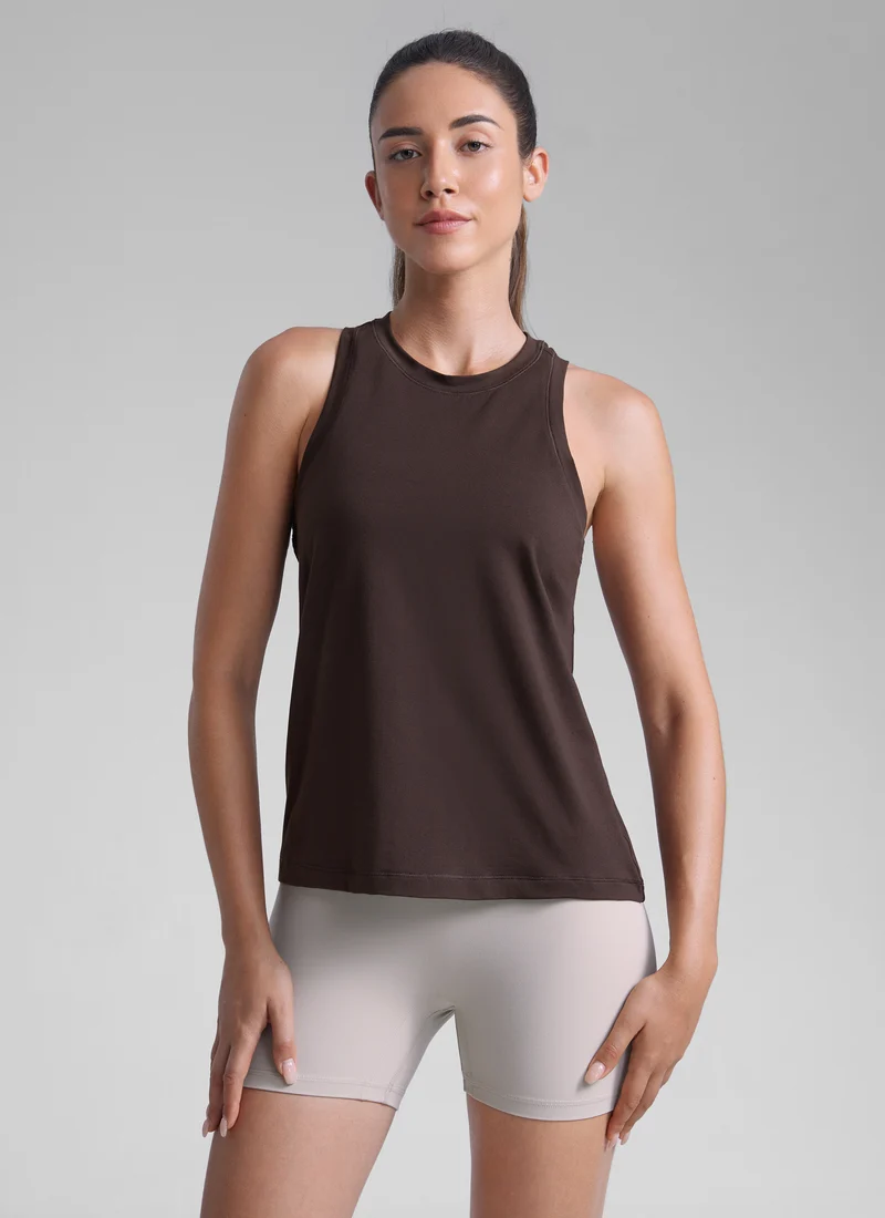 Poly Cotton-Blend Racerback Tank